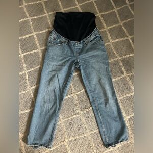 Abercrombie maternity ankle straight jean